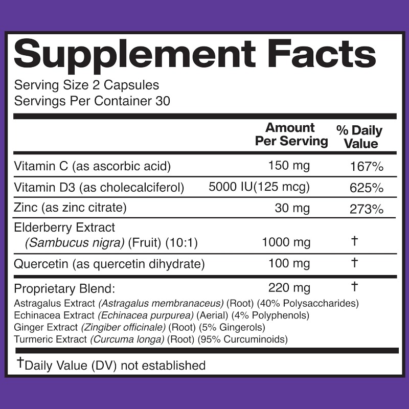 Elderberry Extract Capsules Co - đánh giá và giá Echinacea