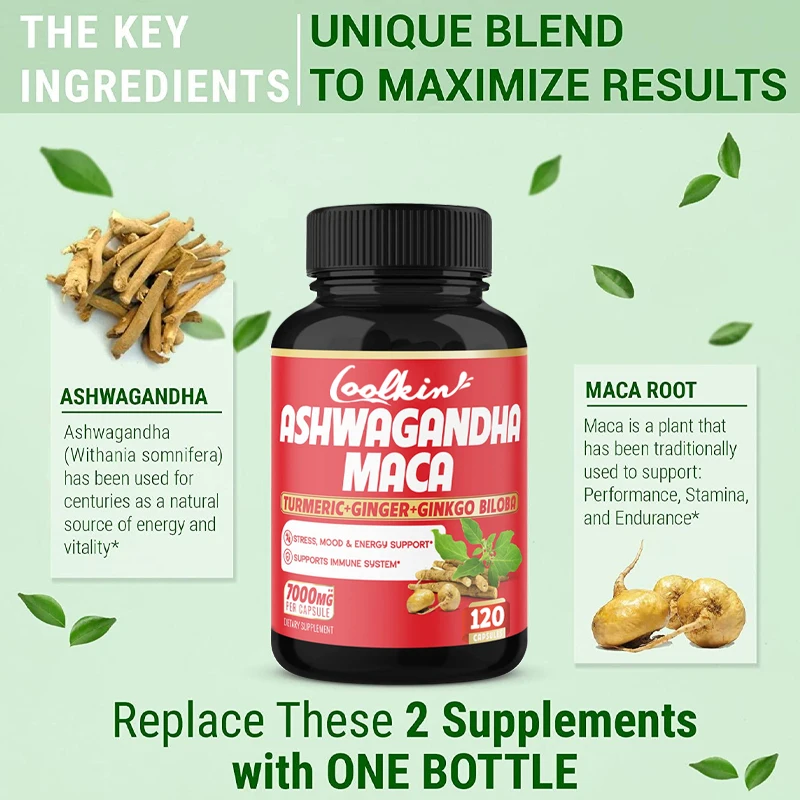 Ashwagandha and Maca Capsules  - đánh giá và giá Ginger Tea
